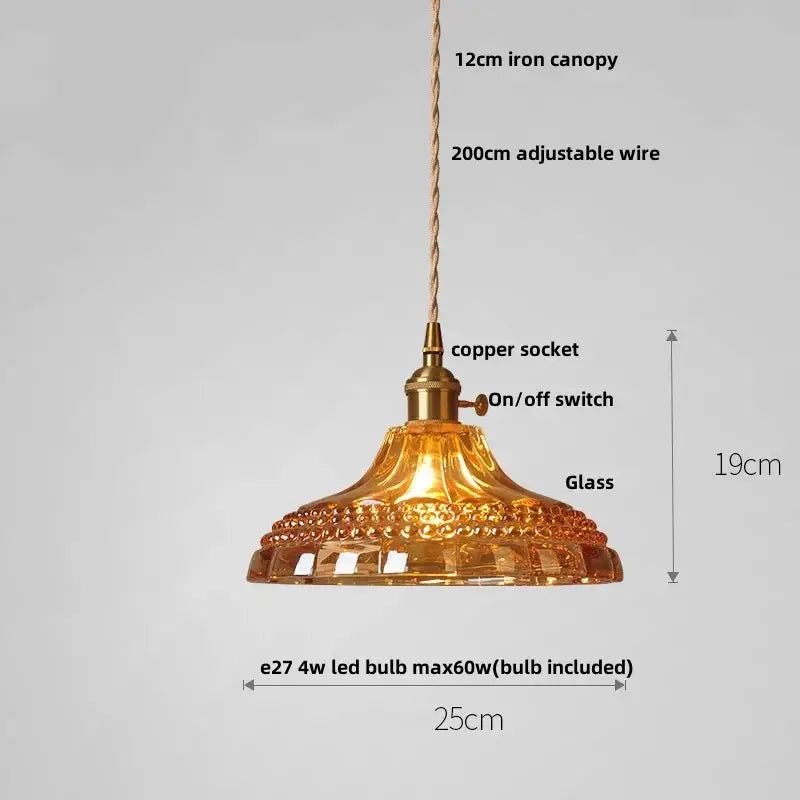 Modern scalloped glass flower led pendant light for dining room