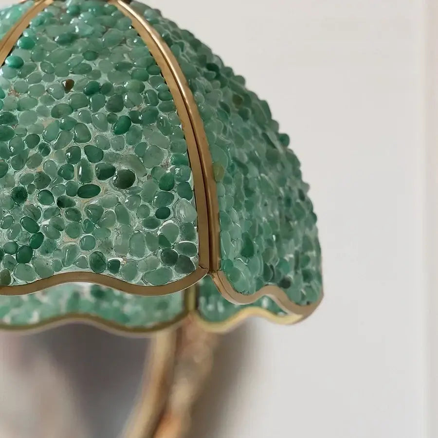 Modern scalloped seashell glass led pendant light for dining room
