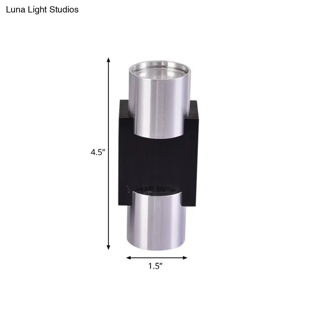 Modern silver aluminum led wall light fixture bedroom accent lighting