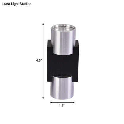 Modern silver aluminum led wall light fixture bedroom accent lighting