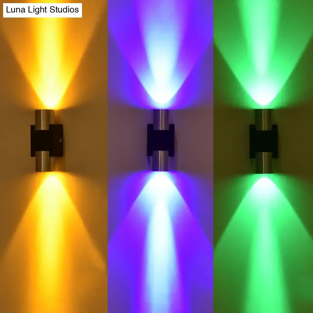 Modern silver aluminum led wall light fixture bedroom accent lighting