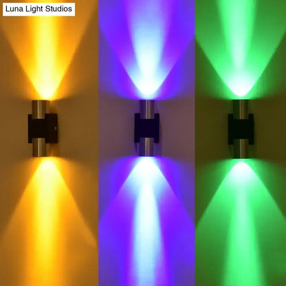 Modern silver aluminum led wall light fixture bedroom accent lighting