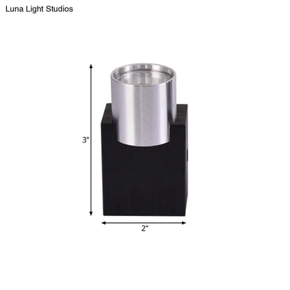 Modern silver aluminum led wall light fixture bedroom accent lighting