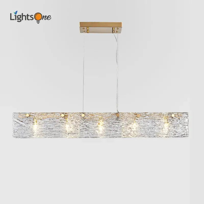 Modern silver and gold glass chandelier dining room pendant light