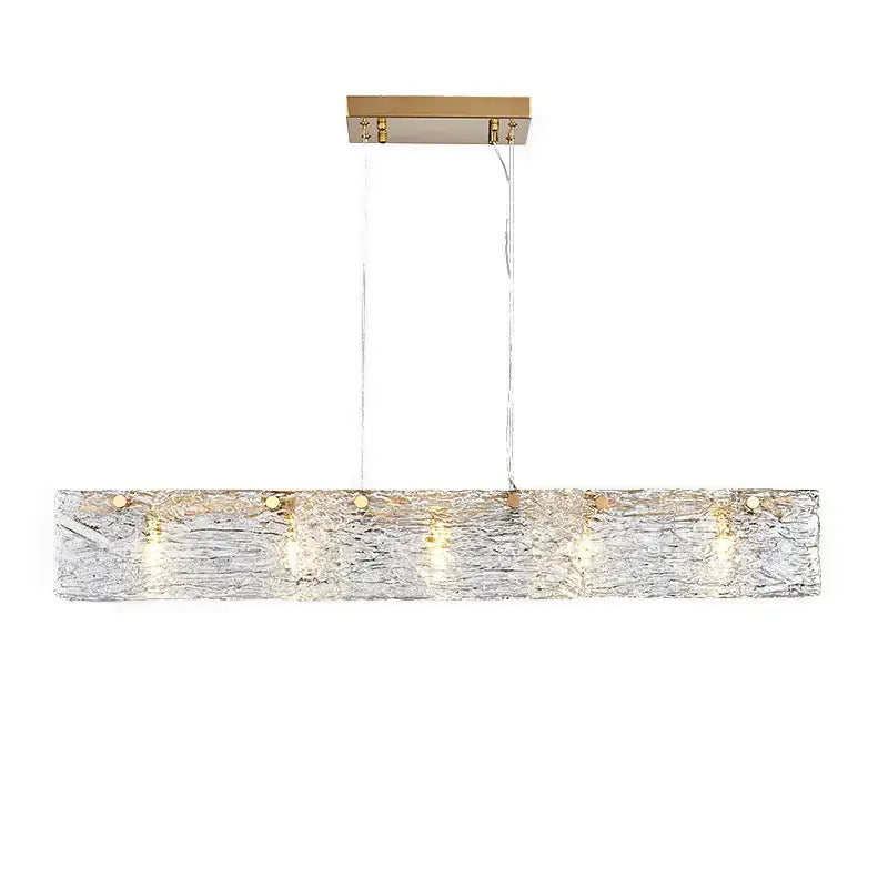 Modern silver and gold glass chandelier dining room pendant light