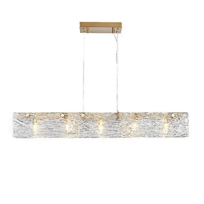 Modern silver and gold glass chandelier dining room pendant light