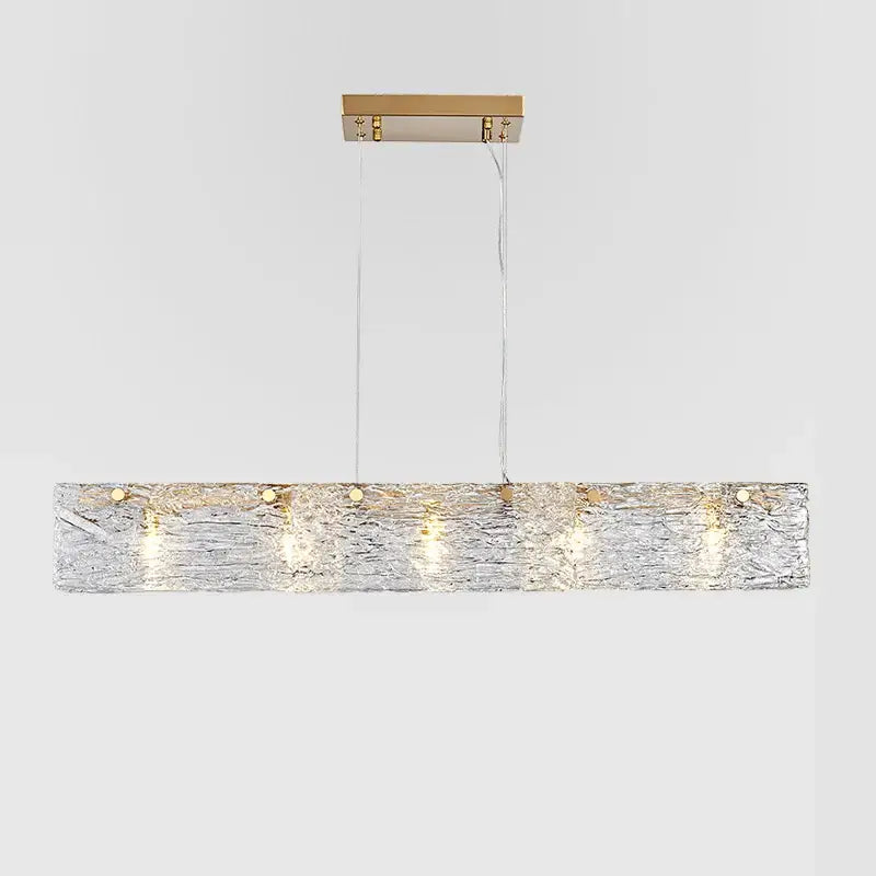 Modern silver and gold glass chandelier dining room pendant light