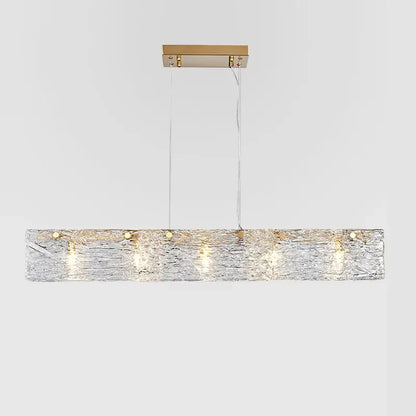 Modern silver and gold glass chandelier dining room pendant light