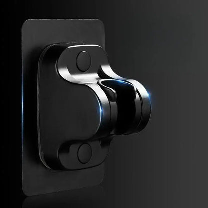 Modern silver & black adjustable shower holder bracket bathroom accessory