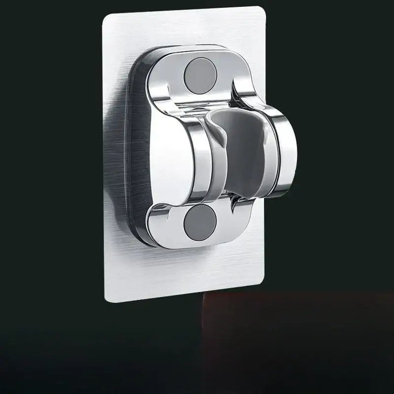 Modern silver & black adjustable shower holder bracket bathroom accessory