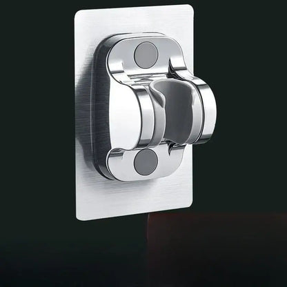 Modern silver & black adjustable shower holder bracket bathroom accessory