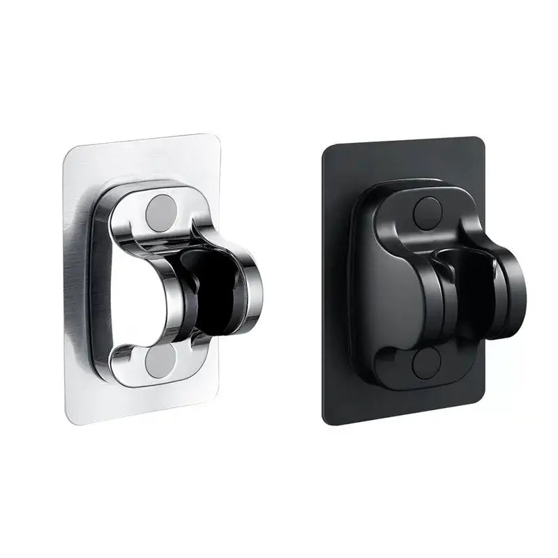 Modern silver & black adjustable shower holder bracket bathroom accessory