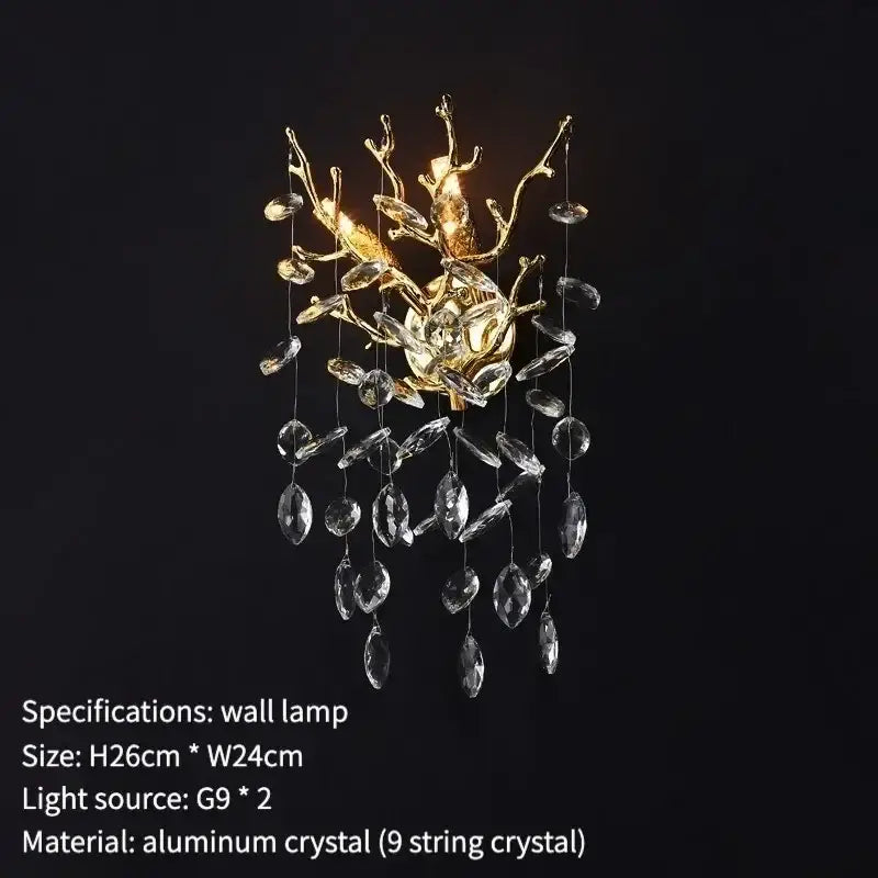 Modern silver & black crystal pendant chandelier dining room branch design