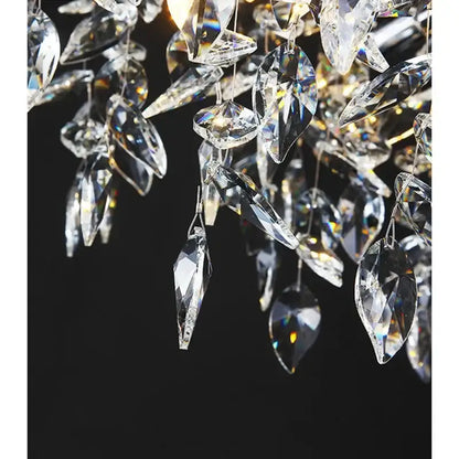 Modern silver & black crystal pendant chandelier dining room branch design