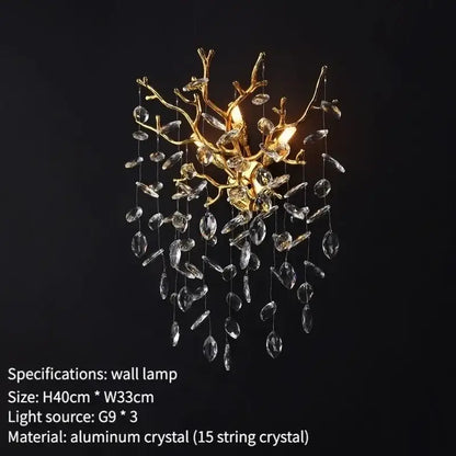 Modern silver & black crystal pendant chandelier dining room branch design