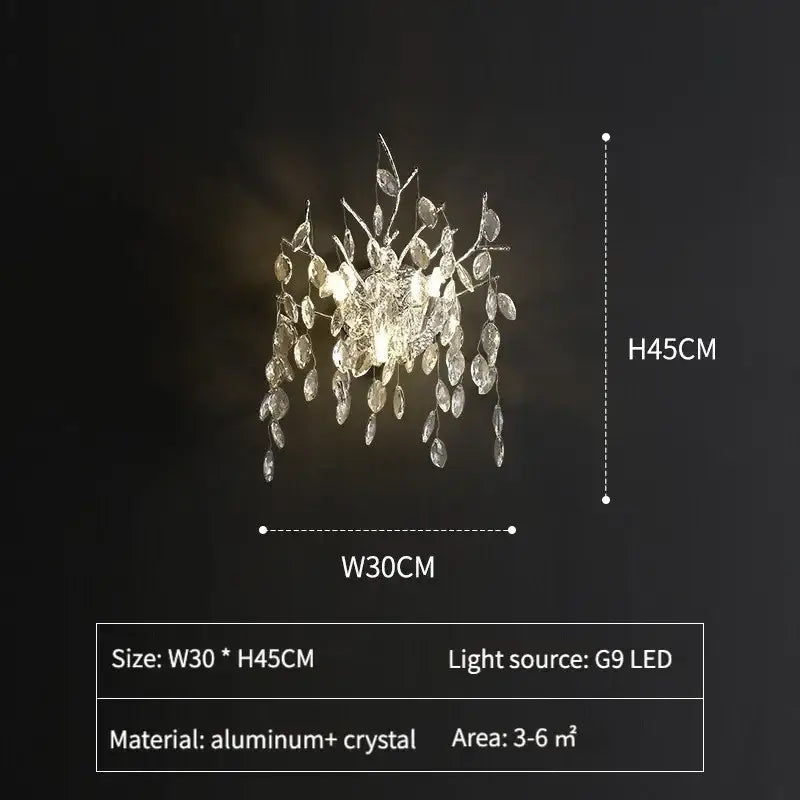 Modern silver & black crystal pendant chandelier dining room branch design