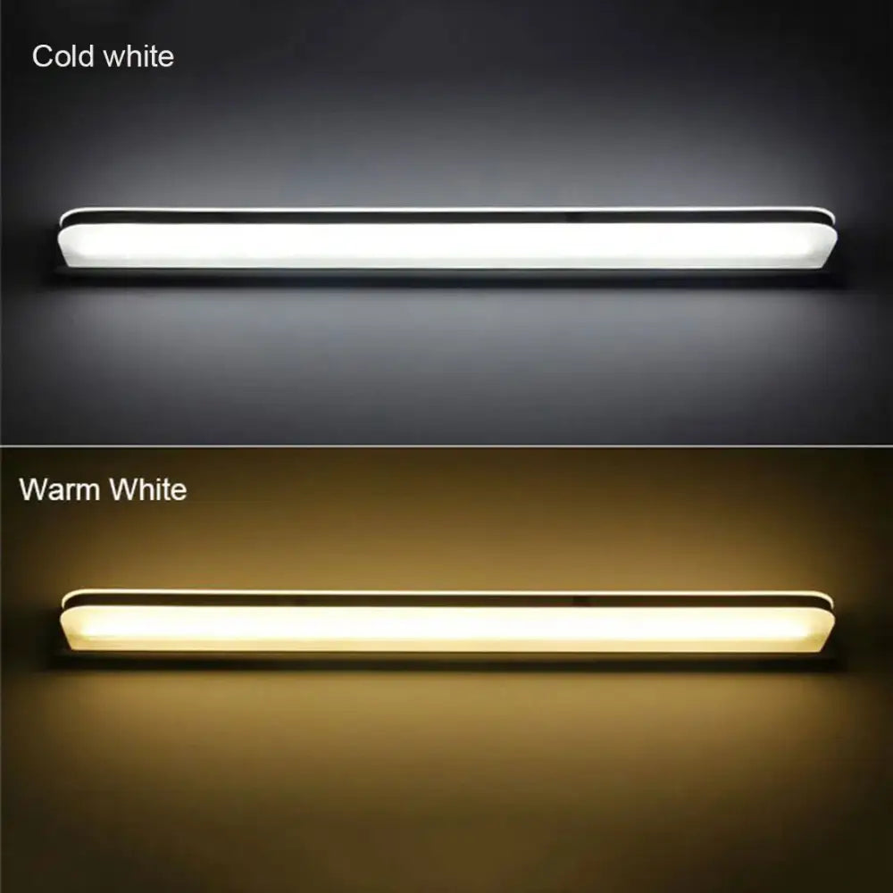 Modern silver & black led vanity light bathroom wall lighting
