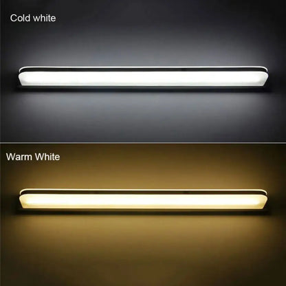 Modern silver & black led vanity light bathroom wall lighting