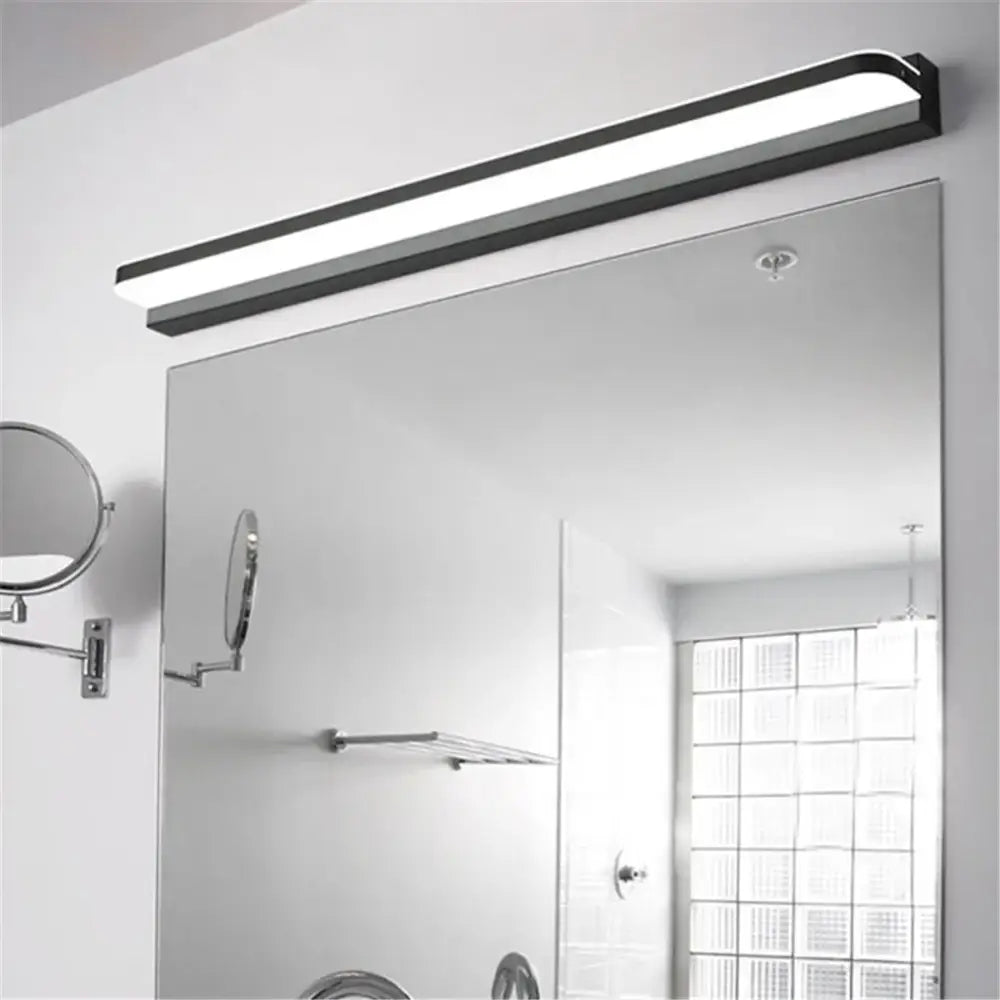 Modern silver & black led vanity light bathroom wall lighting