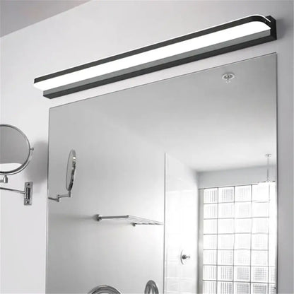 Modern silver & black led vanity light bathroom wall lighting