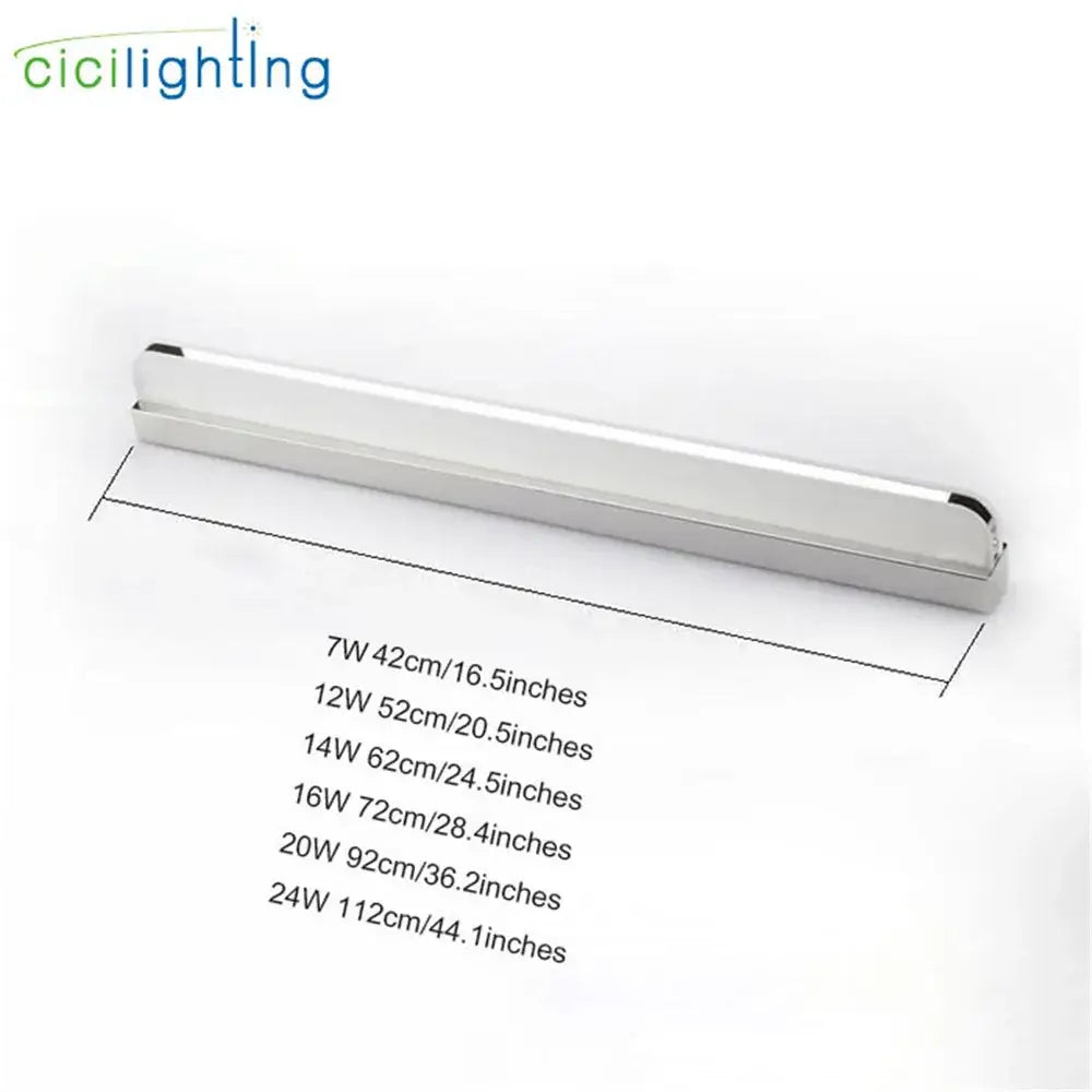 Modern silver & black led vanity light bathroom wall lighting