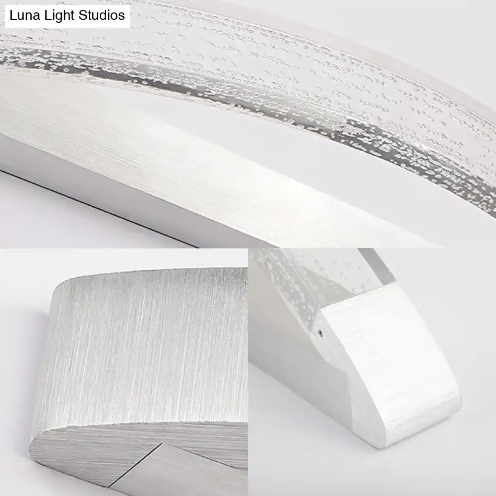 Modern silver bubble crystal wall mount vanity light bathroom led