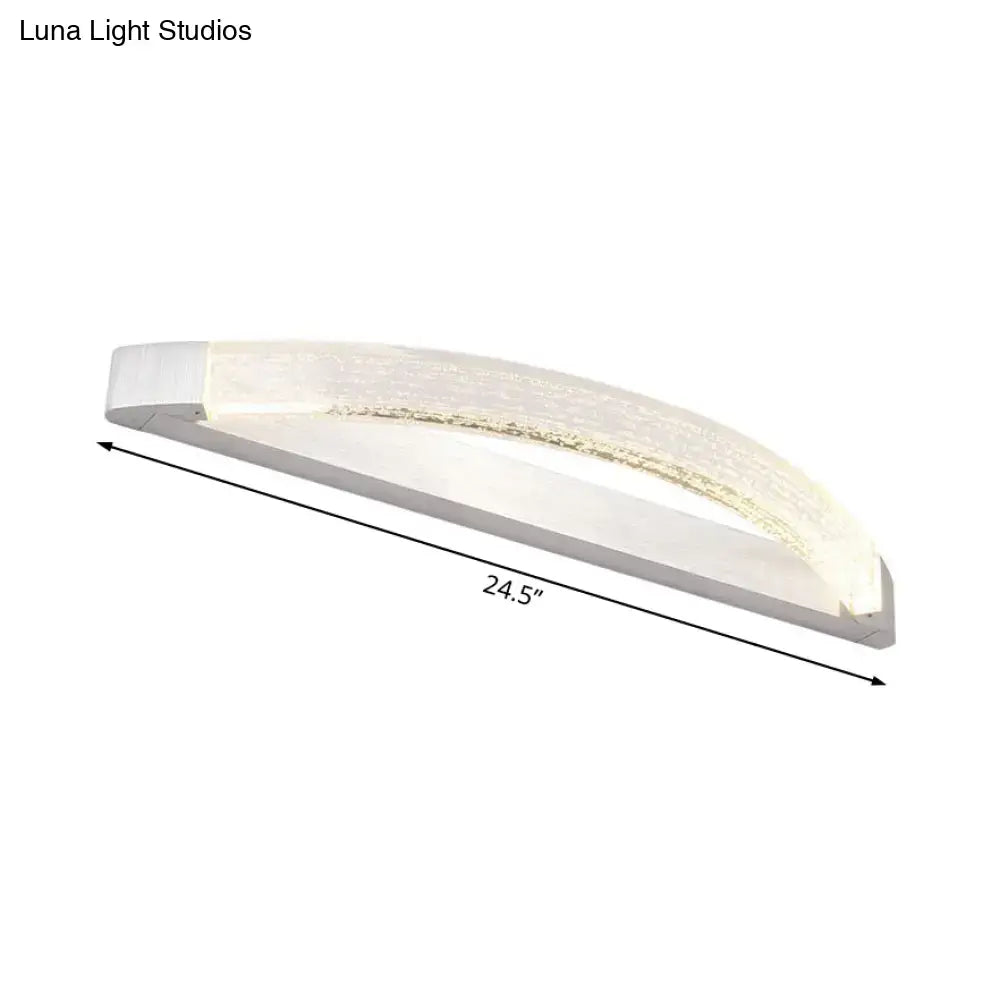 Modern silver bubble crystal wall mount vanity light bathroom led