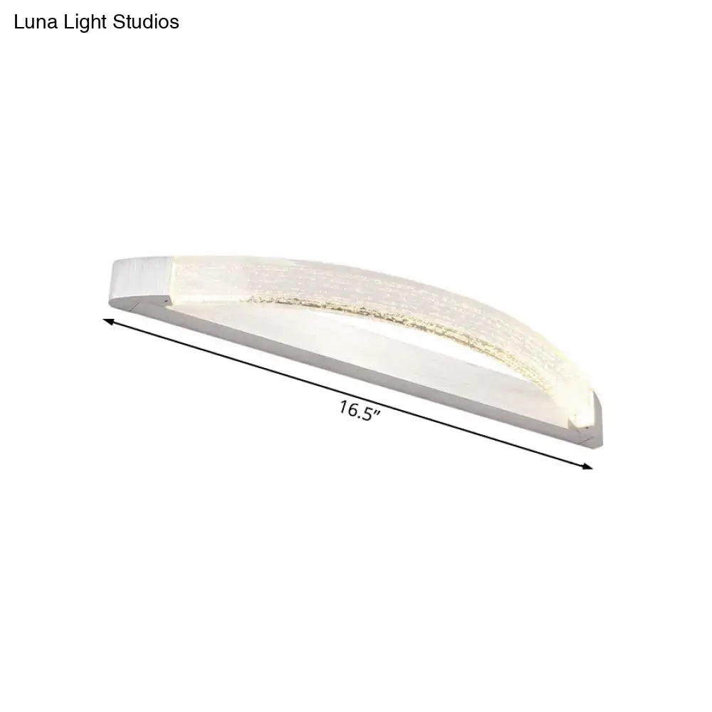 Modern silver bubble crystal wall mount vanity light bathroom led
