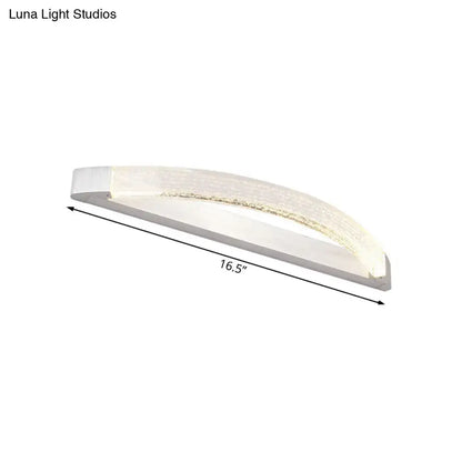 Modern silver bubble crystal wall mount vanity light bathroom led