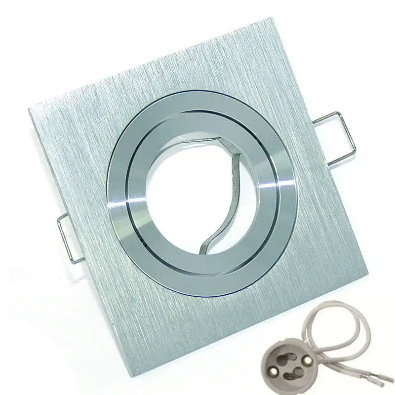 Modern silver & chrome square ceiling downlight frame living room