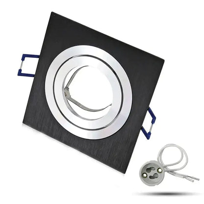 Modern silver & chrome square ceiling downlight frame living room