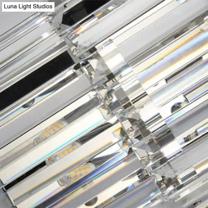 Modern silver crystal wall mounted light living room sconce