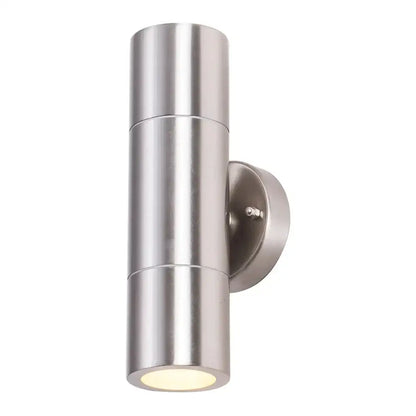 Modern silver cylindrical wall sconces outdoor minimalist light