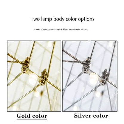 Modern silver cosmos chandelier for dining room