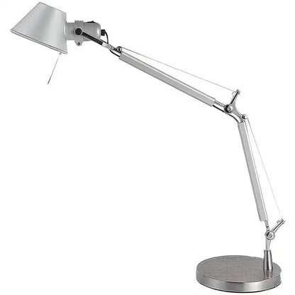 Modern silver double arm clip table lamp bedroom desk light
