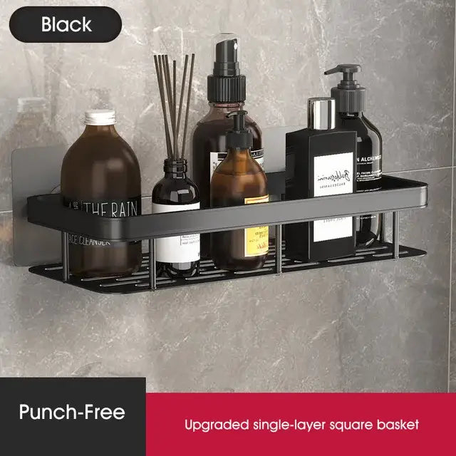 Modern silver double tiered corner shower shelf bathroom storage caddy