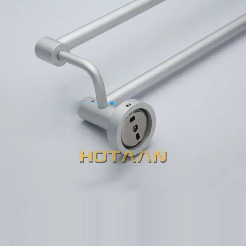 Modern silver double towel bar bathroom rack