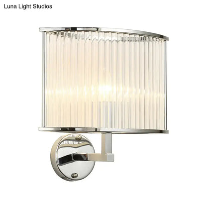 Modern silver finish crystal wall lamp for living room