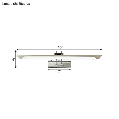 Modern silver finish linear wall mount led vanity lamp bedroom