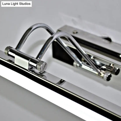 Modern silver finish linear wall mount led vanity lamp bedroom