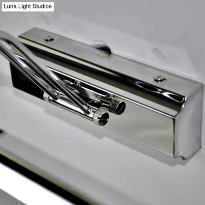 Modern silver finish linear wall mount led vanity lamp bedroom