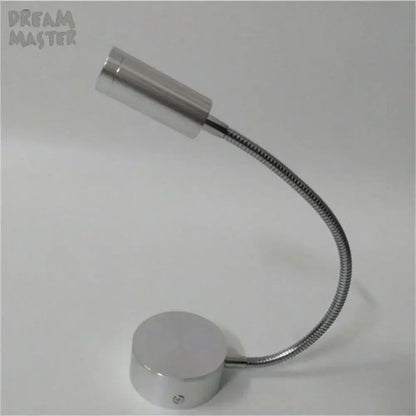 Modern silver flexible led wall lamp bedroom reading sconce