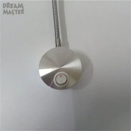 Modern silver flexible led wall lamp bedroom reading sconce