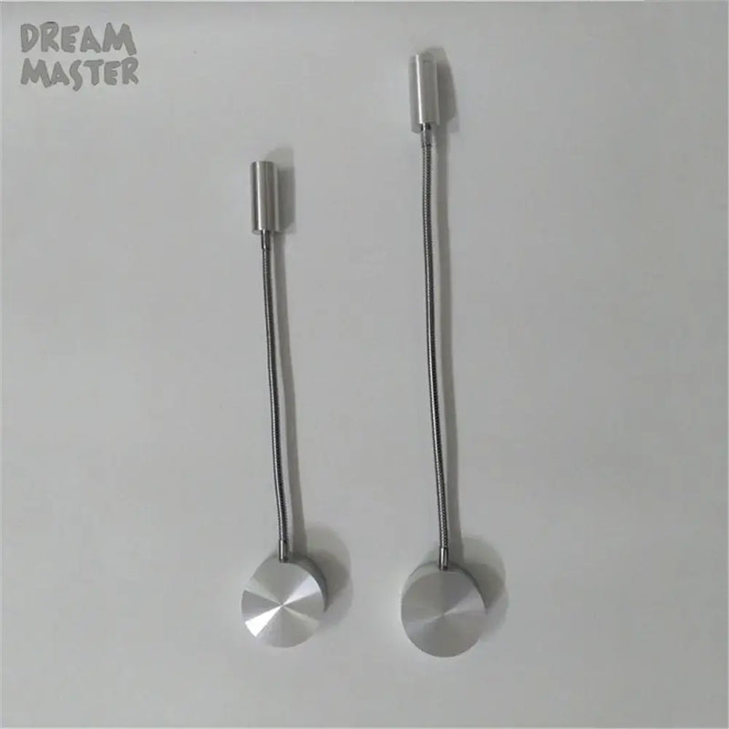 Modern silver flexible led wall lamp bedroom reading sconce