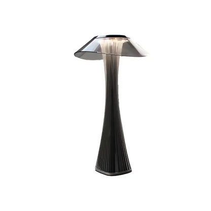 Modern silver fluted crystal diamond touch table lamp for bedroom