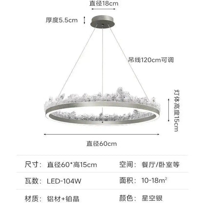 Modern silver frosted glass pendant light kitchen island design