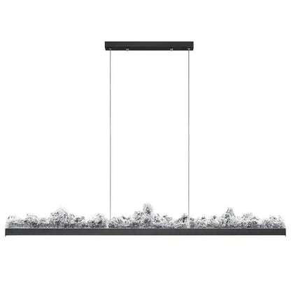 Modern silver frosted glass pendant light kitchen island design