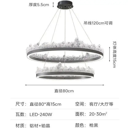 Modern silver frosted glass pendant light kitchen island design