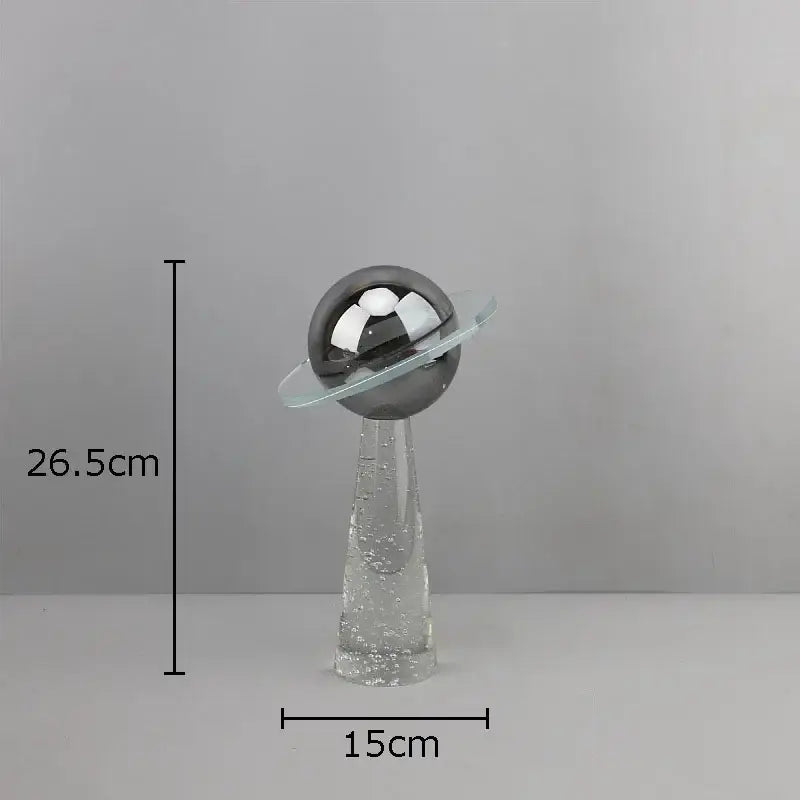 Modern silver geometric crystal star desk sculpture bedroom decor