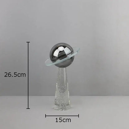 Modern silver geometric crystal star desk sculpture bedroom decor